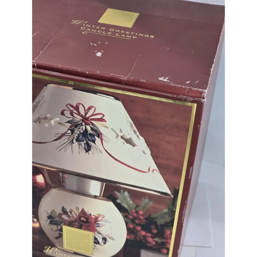 Lenox Christmas Cardinal Holiday Candle Lamp